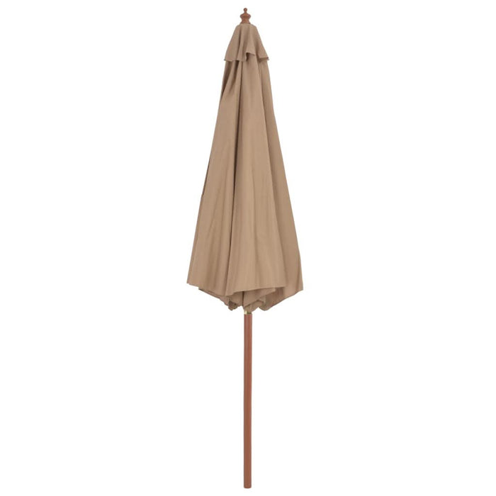 Umbrelă soare de exterior, stâlp metalic, 300 cm, gri taupe - WALTI WALTI