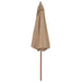 Umbrelă soare de exterior, stâlp metalic, 300 cm, gri taupe - WALTI WALTI