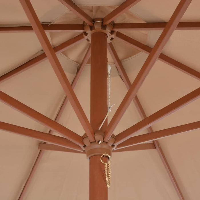 Umbrelă soare de exterior, stâlp metalic, 300 cm, gri taupe - WALTI WALTI