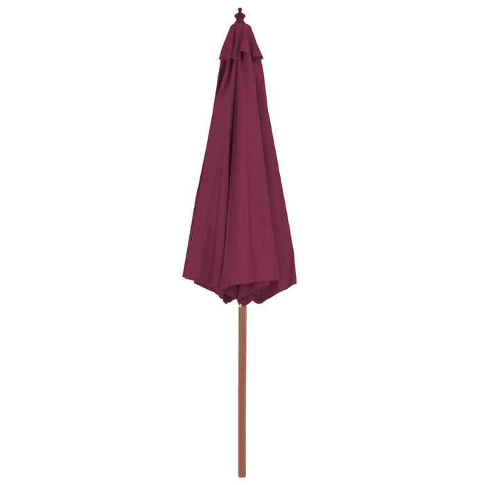 Umbrelă de soare exterior, stâlp din lemn, 300 cm, roșu bordo - WALTI WALTI