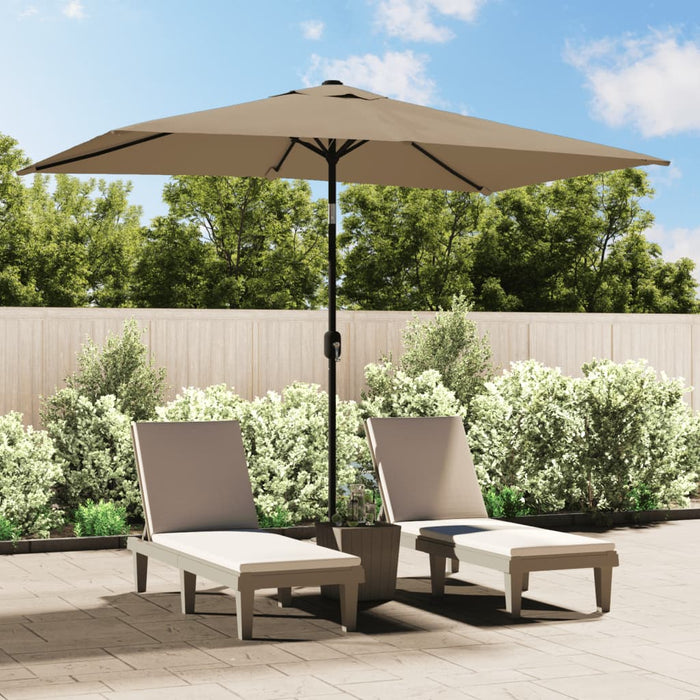 Umbrelă de soare exterior, stâlp metalic, gri taupe, 300x200 cm - WALTI WALTI