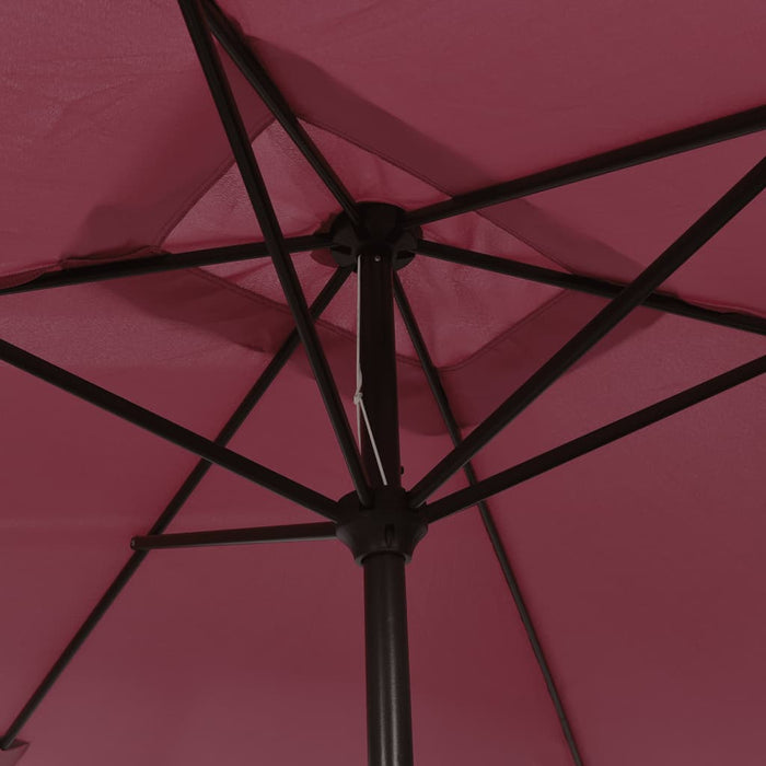Umbrelă de soare exterior stâlp metalic, roșu bordo, 300x200 cm - WALTI WALTI