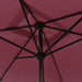 Umbrelă de soare exterior stâlp metalic, roșu bordo, 300x200 cm - WALTI WALTI