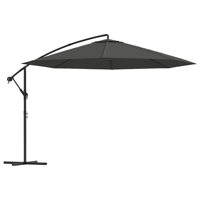 Umbrelă în consolă cu stâlp din aluminiu, 350 cm, antracit WALTI