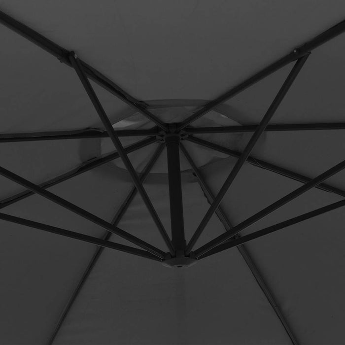 Umbrelă în consolă cu stâlp din aluminiu, 350 cm, antracit WALTI
