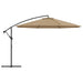 Umbrelă consolă de grădină cu stâlp din aluminiu, taupe, 350 cm - WALTI WALTI