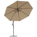Umbrelă consolă de grădină cu stâlp din aluminiu, taupe, 350 cm - WALTI WALTI