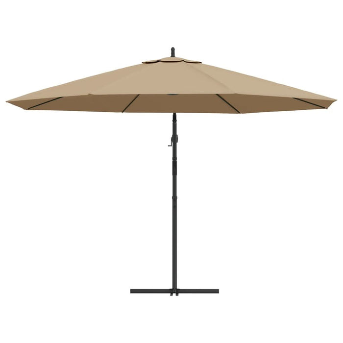 Umbrelă consolă de grădină cu stâlp din aluminiu, taupe, 350 cm - WALTI WALTI