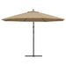 Umbrelă consolă de grădină cu stâlp din aluminiu, taupe, 350 cm - WALTI WALTI