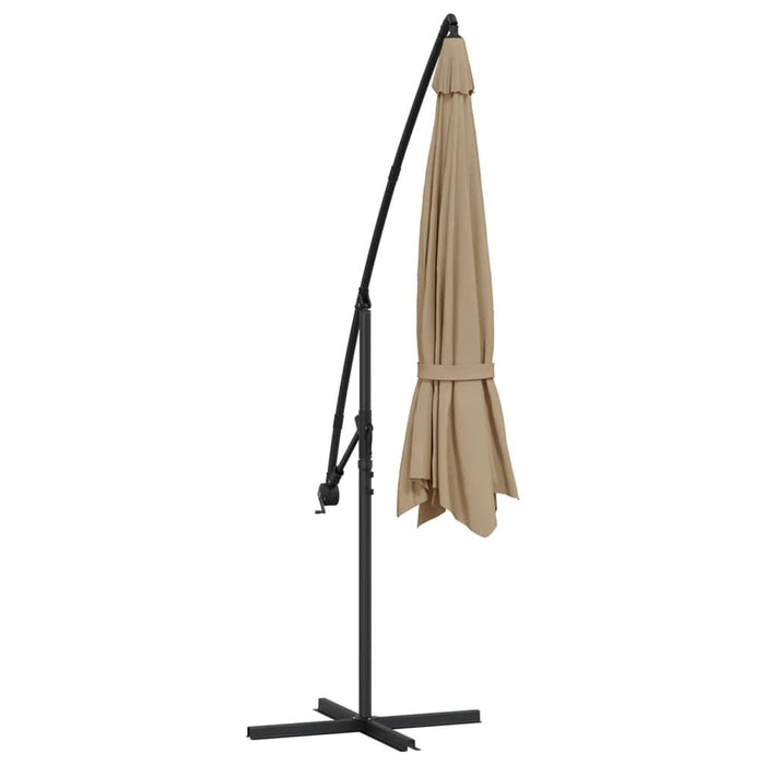 Umbrelă consolă de grădină cu stâlp din aluminiu, taupe, 350 cm - WALTI WALTI
