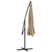 Umbrelă consolă de grădină cu stâlp din aluminiu, taupe, 350 cm - WALTI WALTI