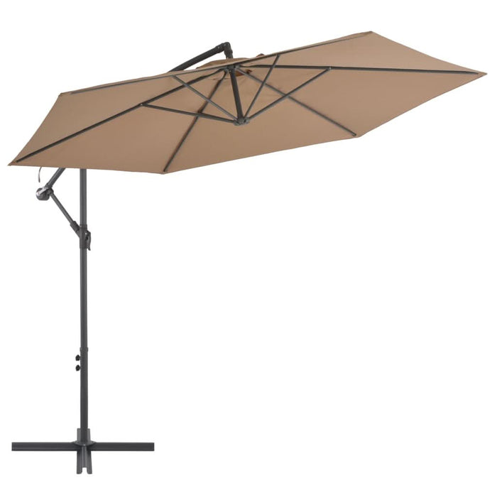 Umbrelă consolă de grădină cu stâlp din aluminiu, taupe, 300 cm - WALTI WALTI