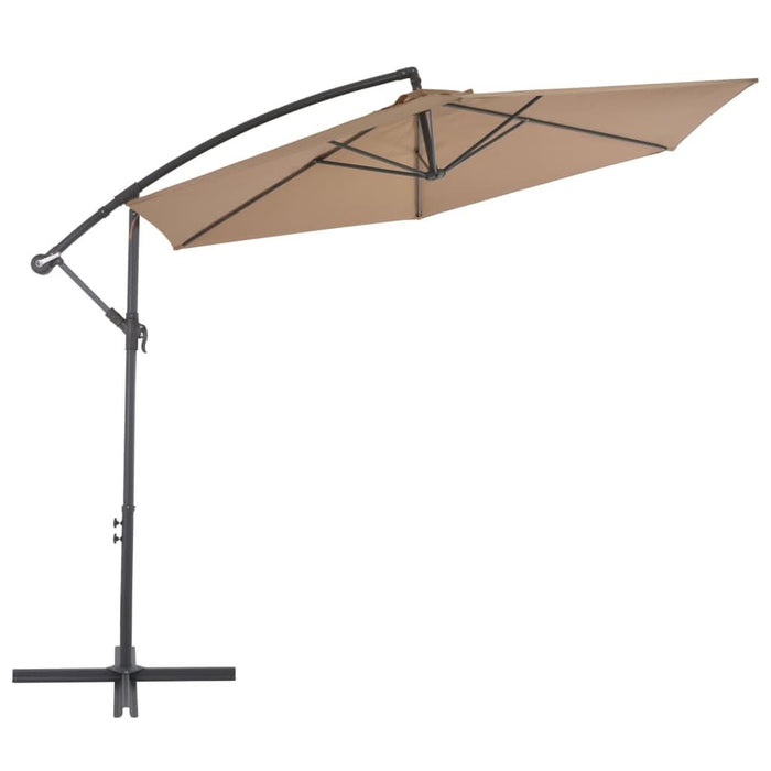 Umbrelă consolă de grădină cu stâlp din aluminiu, taupe, 300 cm - WALTI WALTI