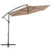 Umbrelă consolă de grădină cu stâlp din aluminiu, taupe, 300 cm - WALTI WALTI