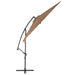 Umbrelă consolă de grădină cu stâlp din aluminiu, taupe, 300 cm - WALTI WALTI