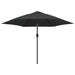Umbrelă de soare exterior cu LED & stâlp de oțel antracit 300cm - WALTI WALTI