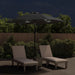 Umbrelă de soare exterior cu LED & stâlp de oțel antracit 300cm - WALTI WALTI