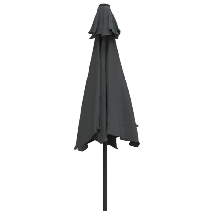 Umbrelă de soare exterior cu LED & stâlp de oțel antracit 300cm - WALTI WALTI
