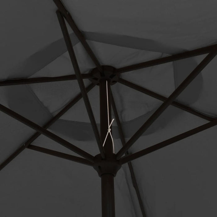 Umbrelă de soare exterior cu LED & stâlp de oțel antracit 300cm - WALTI WALTI
