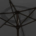 Umbrelă de soare exterior cu LED & stâlp de oțel antracit 300cm - WALTI WALTI