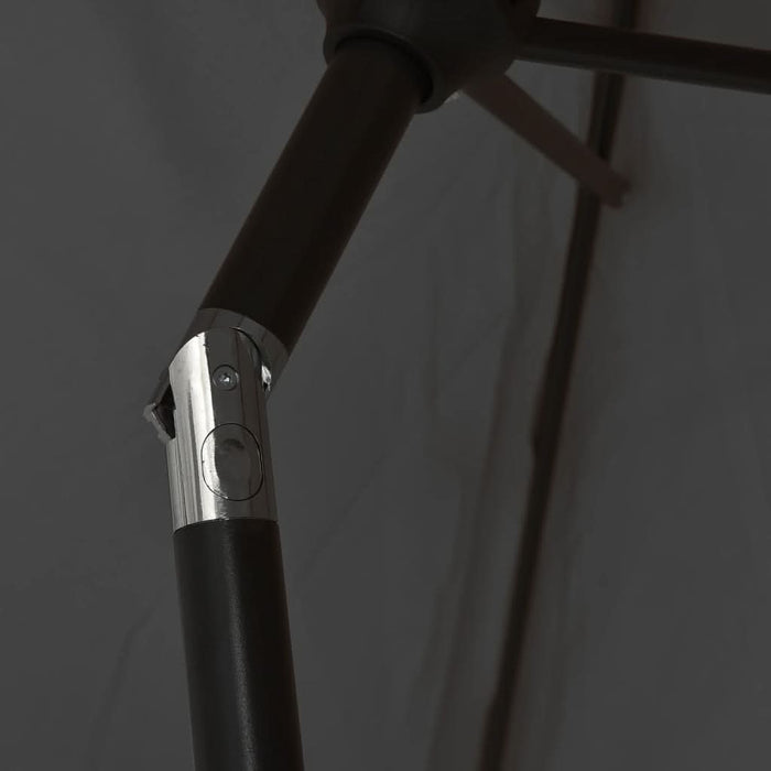 Umbrelă de soare exterior cu LED & stâlp de oțel antracit 300cm - WALTI WALTI