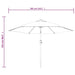 Umbrelă de soare exterior cu LED & stâlp de oțel antracit 300cm - WALTI WALTI