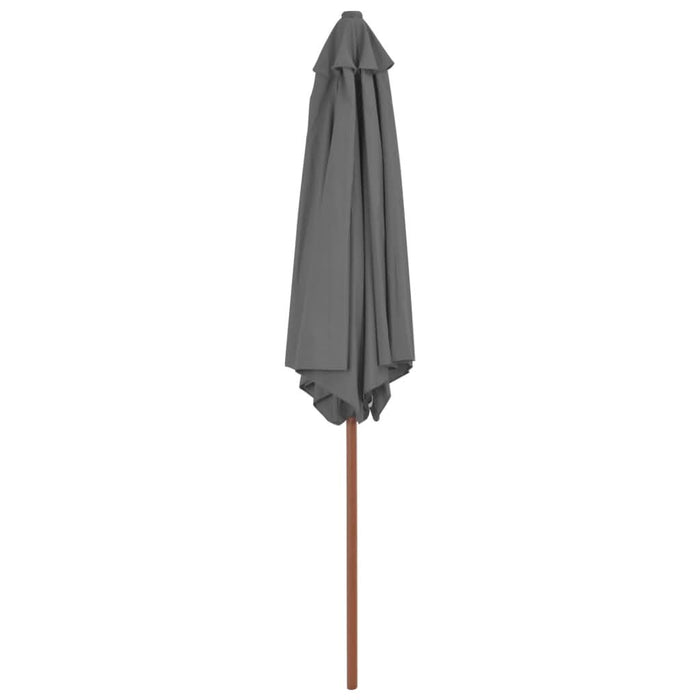 Umbrelă de soare de exterior, stâlp din lemn, antracit, 270 cm - WALTI WALTI