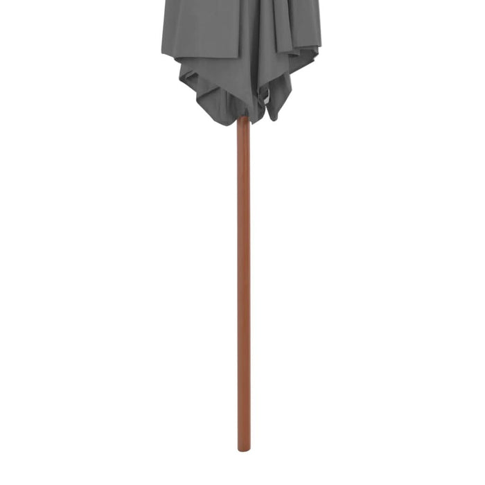 Umbrelă de soare de exterior, stâlp din lemn, antracit, 270 cm - WALTI WALTI