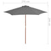 Umbrelă de soare de exterior, stâlp din lemn, antracit, 270 cm - WALTI WALTI