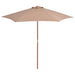 Umbrelă de soare de exterior cu stâlp din lemn, taupe, 270 cm - WALTI WALTI