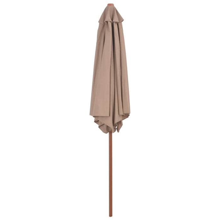Umbrelă de soare de exterior cu stâlp din lemn, taupe, 270 cm - WALTI WALTI