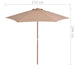 Umbrelă de soare de exterior cu stâlp din lemn, taupe, 270 cm - WALTI WALTI