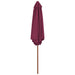 Umbrelă de soare de exterior, stâlp lemn, roșu bordo, 270 cm - WALTI WALTI