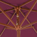 Umbrelă de soare de exterior, stâlp lemn, roșu bordo, 270 cm - WALTI WALTI