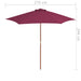 Umbrelă de soare de exterior, stâlp lemn, roșu bordo, 270 cm - WALTI WALTI