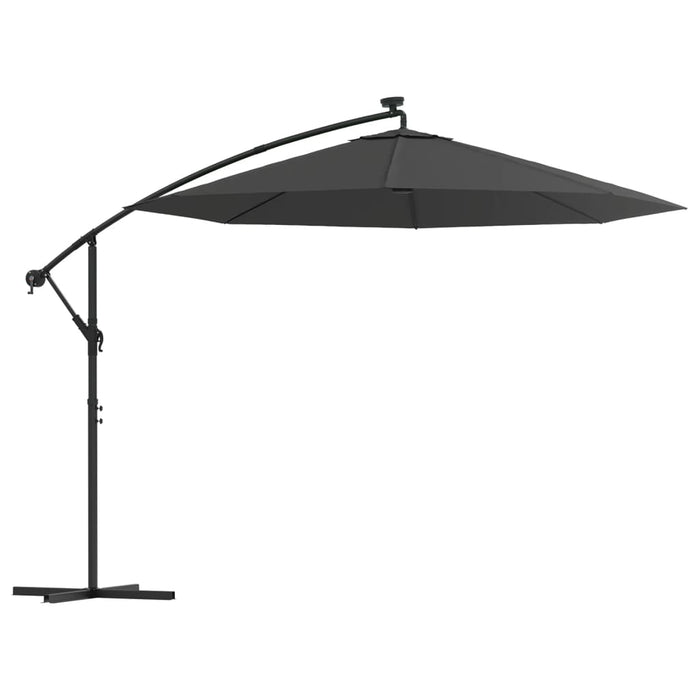 Umbrelă suspendată cu LED și stâlp din oțel, antracit, 300 cm - WALTI WALTI