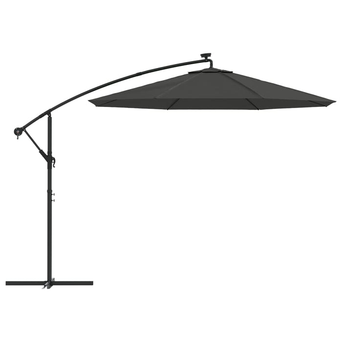 Umbrelă suspendată cu LED și stâlp din oțel, antracit, 300 cm - WALTI WALTI