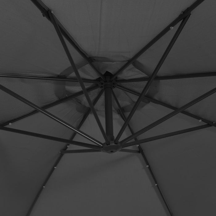 Umbrelă suspendată cu LED și stâlp din oțel, antracit, 300 cm - WALTI WALTI