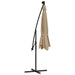 Umbrelă în consolă cu LED și stâlp din oțel, taupe, 300 cm - WALTI WALTI