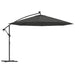 Umbrelă în consolă cu LED și stâlp din metal, antracit, 350 cm - WALTI WALTI