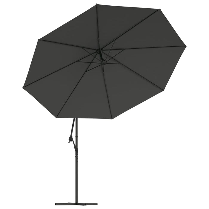 Umbrelă în consolă cu LED și stâlp din metal, antracit, 350 cm - WALTI WALTI