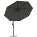 Umbrelă în consolă cu LED și stâlp din metal, antracit, 350 cm - WALTI WALTI