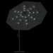 Umbrelă în consolă cu LED și stâlp din metal, antracit, 350 cm - WALTI WALTI