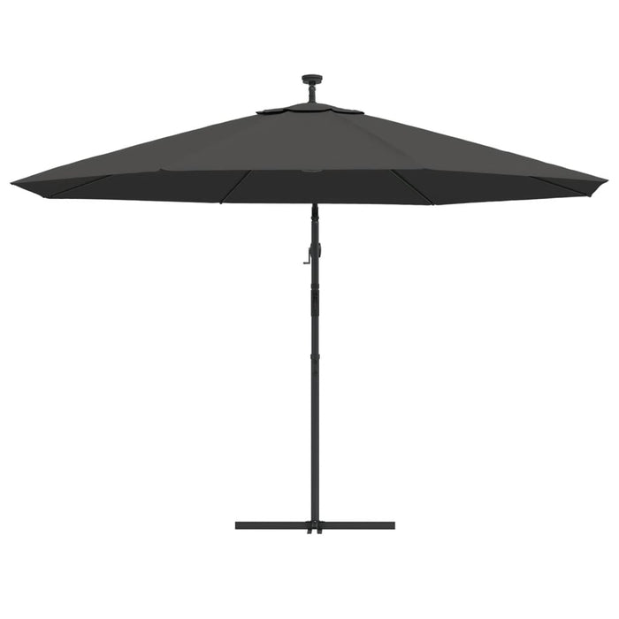 Umbrelă în consolă cu LED și stâlp din metal, antracit, 350 cm - WALTI WALTI