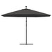 Umbrelă în consolă cu LED și stâlp din metal, antracit, 350 cm - WALTI WALTI