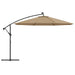 Umbrelă în consolă cu LED-uri și stâlp metalic, taupe, 350 cm - WALTI WALTI