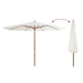 Umbrelă de soare exterior, stâlp din lemn, alb nisipiu, 350 cm - WALTI WALTI