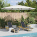 Umbrelă de soare exterior, stâlp din lemn, alb nisipiu, 350 cm - WALTI WALTI