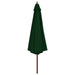 Umbrelă de soare de exterior, stâlp din lemn, verde, 350 cm - WALTI WALTI