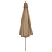 Umbrelă de soare de exterior, stâlp din lemn, gri taupe, 350 cm - WALTI WALTI